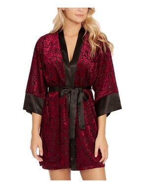 Linea Donatella Womens Jacquard Velvet Chemise Nightgown Size L